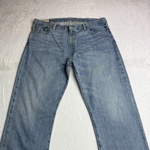 Polo Ralph Lauren Jeans Men 38x32 Med Wash Blue Thompson Relaxed RN 41381‎ - Picture 2 of 16